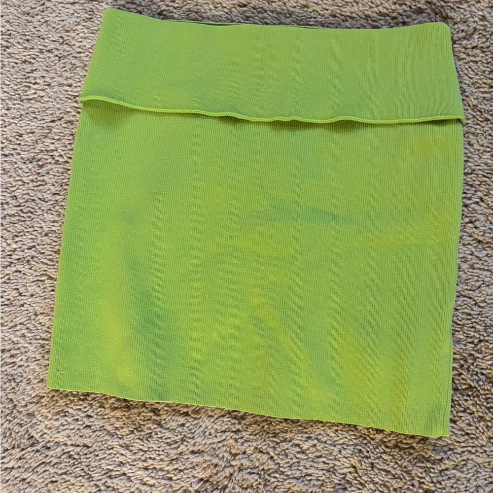 Tiger Mist Neon Green Pencil Skirt
